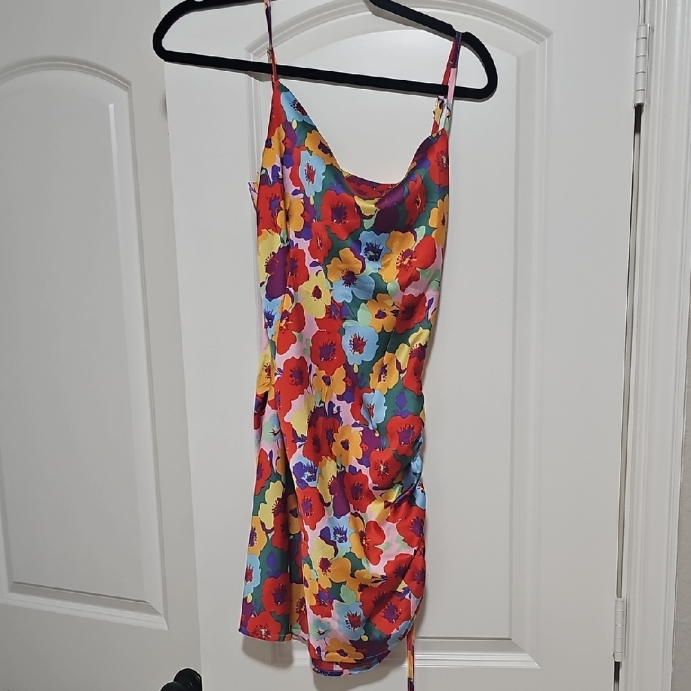 SHEIN Floral Multicolor Mini Dress